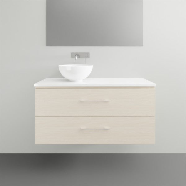 Timberline Billie Wall Hung Ensuite Vanity with Silksurface Top - 1050mm LH Single Basin | The Blue Space
