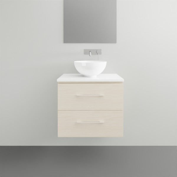 Timberline Billie Wall Hung Ensuite Vanity with Silksurface Top - 600mm Single Basin | The Blue Space