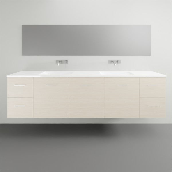 Timberline Carlo Wall Hung Vanity with Regal Top - 2100mm Double Basin | The Blue Space