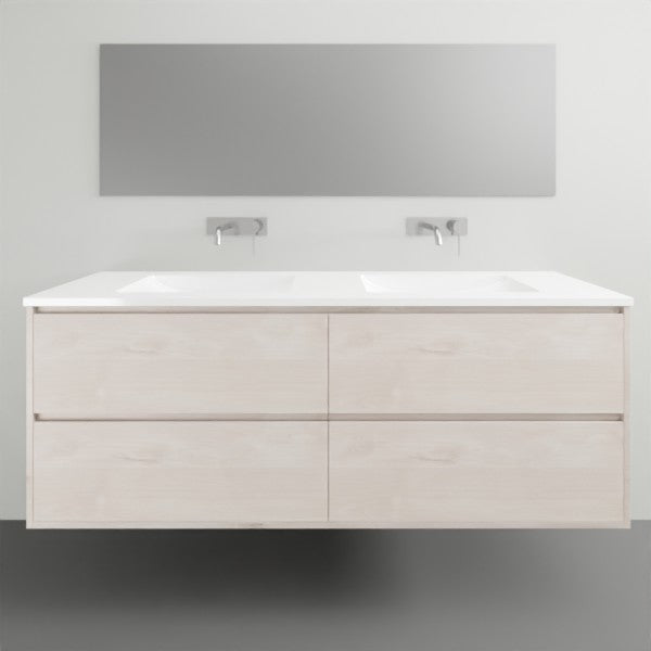 Timberline Grange Wall Hung Vanity with Alpha Ceramic Top - 1500mm Double Basin | The Blue Space