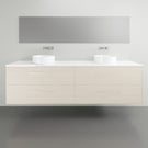 Timberline Grange Wall Hung Vanity with Silksurface Top - 2100mm Double Basin | The Blue Space