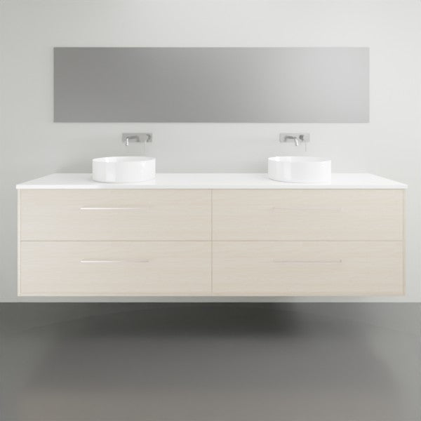 Timberline Grange Wall Hung Vanity with Silksurface Top - 2100mm Double Basin | The Blue Space