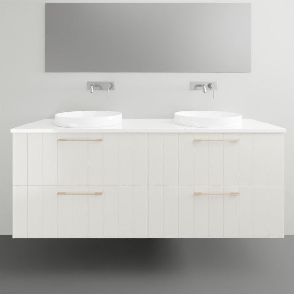Timberline Henley Wall Hung Vanity with Above Counter Basin - 1500mm Double Basin | The Blue Space