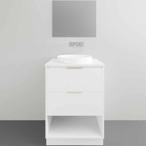 Timberline Kansas Floor Standing Vanity with Above Counter Basin - 600mm Single Basin | The Blue Space