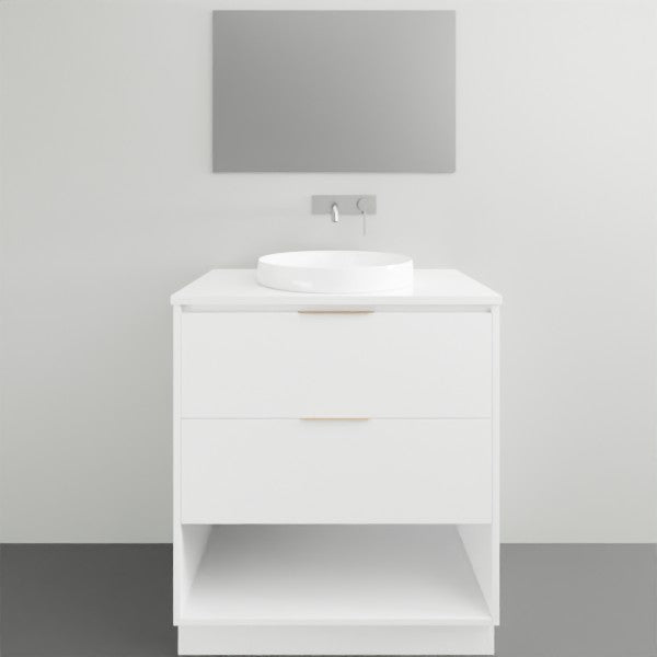 Timberline Kansas Floor Standing Vanity with Above Counter Basin - 750mm Single Basin | The Blue Space