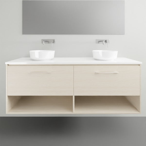 Timberline Kansas Wall Hung Vanity with Above Counter Basin - 1500mm Double Basin | The Blue Space