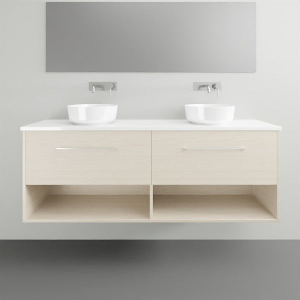 Timberline Karlie Wall Hung Vanity with Silksurface Top - 1500mm Double Basin | The Blue Space