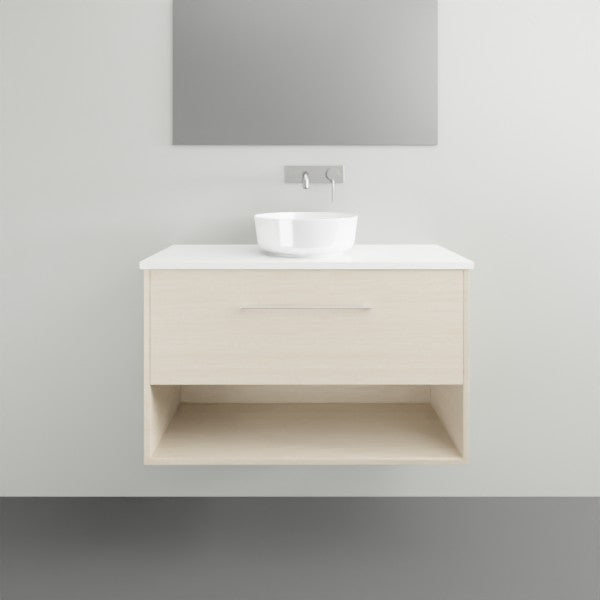 Timberline Karlie Wall Hung Vanity with Silksurface Top - 900mm Single Basin | The Blue Space