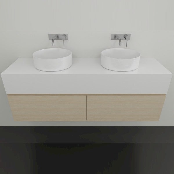 Timberline Kingsley Wall Hung Vanity with SilkSurface Box Top and Above Counter Basin