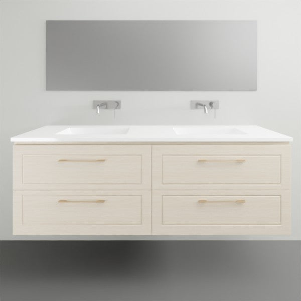 Timberline Nevada Classic Plus Wall Hung Vanity with Ceramic Basin Top - 1500mm Double Basin | The Blue Space