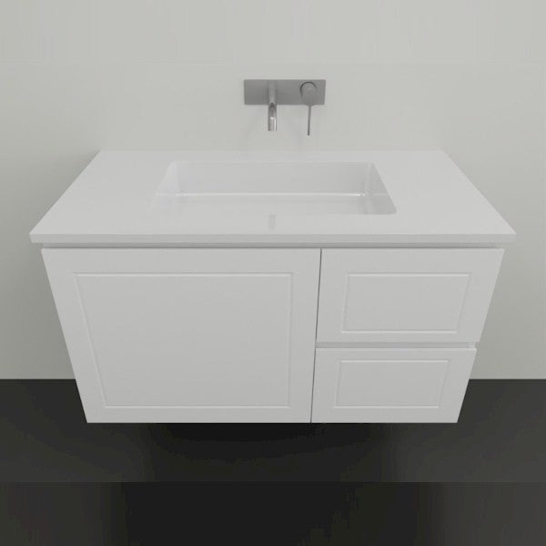 Timberline Nevada Classic Wall Hung Vanity With Ceramic Top 900 - The Blue Space