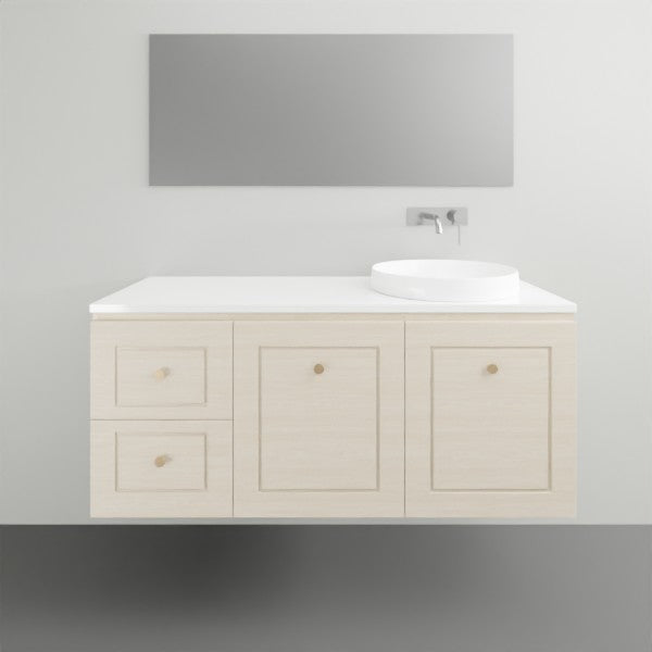 Timberline Nevada Classic Wall Hung Vanity with Silksurface Top - 1200mm Right Hand Single Basin | The Blue Space