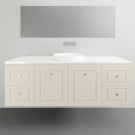 Timberline Nevada Classic Wall Hung Vanity with Silksurface Top - 1500mm Single Basin | The Blue Space