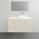 Timberline Nevada Classic Wall Hung Vanity with Silksurface Top - 900mm Right Hand Single Basin | The Blue Space