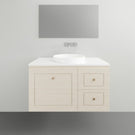 Timberline Nevada Classic Wall Hung Vanity with Silksurface Top - 900mm Single Basin | The Blue Space