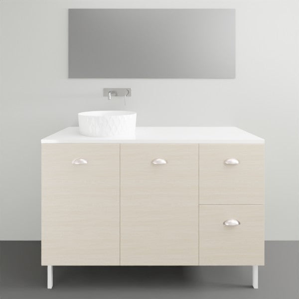 Timberline Nevada Floor Standing Vanity on Legs with Silksurface Above Counter Basin - 1200mm Left Hand Single Basin | The Blue Space