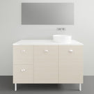 Timberline Nevada Floor Standing Vanity on Legs with Silksurface Above Counter Basin - 1200mm Right Hand Single Basin | The Blue Space