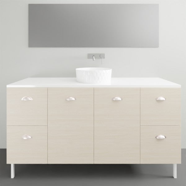 Timberline Nevada Floor Standing Vanity on Legs with Silksurface Above Counter Basin - 1500mm Single Basin | The Blue Space