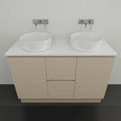Timberline Nevada Floor Standing Vanity with Stone and Above Counter Basin - 1200 Double Bowl | The Blue Space