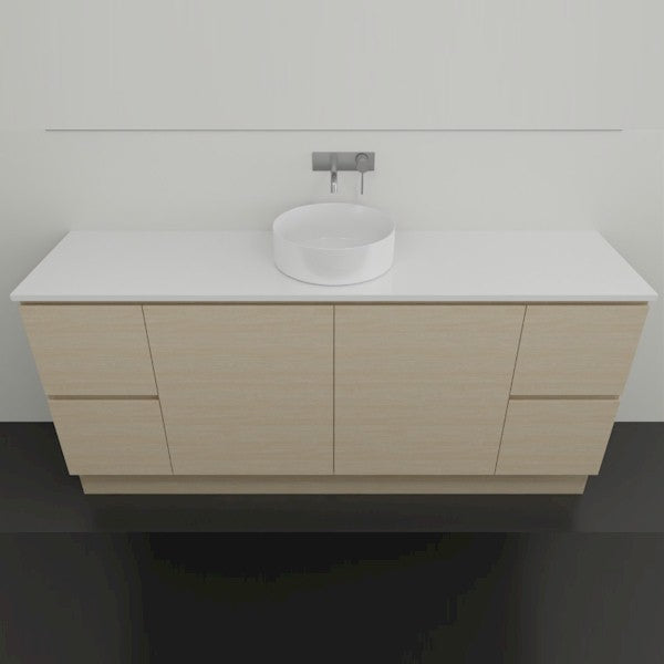 Timberline Nevada Floor Standing Vanity with Stone and Above Counter Basin - 1800 Centre Bowl | The Blue Space
