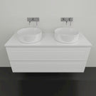 Timberline Nevada Plus Classic Wall Hung Vanity with Above Counter Basin - 1200 Double Basin | The Blue Space