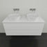 Timberline Nevada Plus Classic Wall Hung Vanity with Above Counter Basin - 1200 Double Basin | The Blue Space