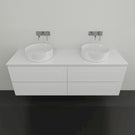 Timberline Nevada Plus Classic Wall Hung Vanity with Above Counter Basin - 1500 Double Basin | The Blue Space