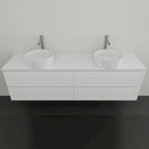 Timberline Nevada Plus Classic Wall Hung Vanity with Above Counter Basin - 1800 Double Basin | The Blue Space