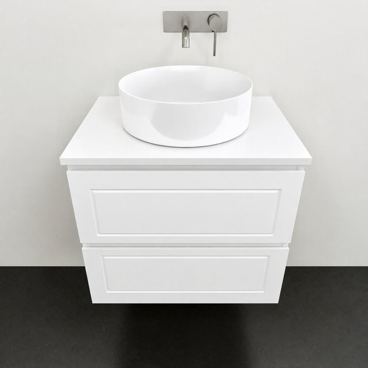 Timberline Nevada Plus Classic Wall Hung Vanity with Above Counter Basin - 600 | The Blue Space
