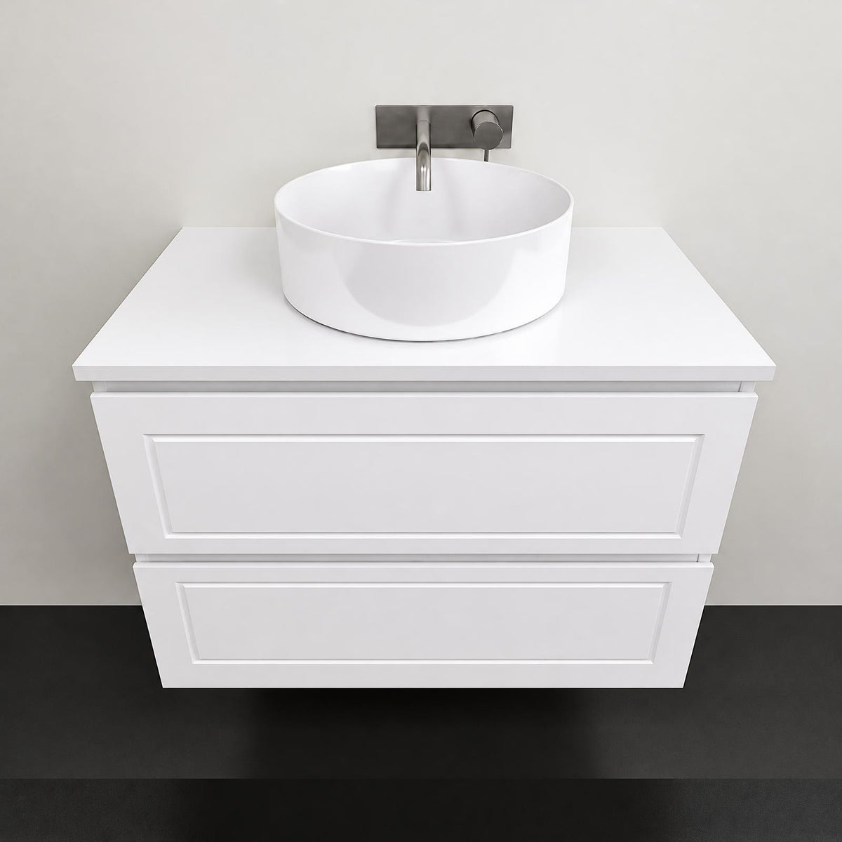 Timberline Nevada Plus Classic Wall Hung Vanity with Above Counter Basin - 750 | The Blue Space