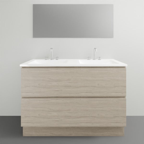 Timberline Nevada Plus Floor Standing Vanity with Alpha Ceramic Top - 1200mm Double Basin | The Blue Space