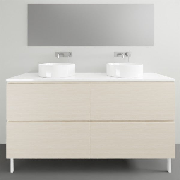 Timberline Nevada Plus on Legs with Silksurface Top - 1500mm Double Basin | The Blue Space