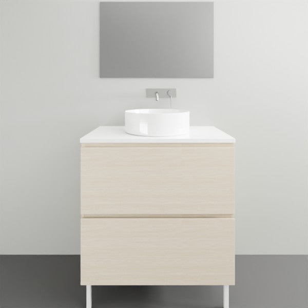 Timberline Nevada Plus on Legs with Silksurface Top - 750mm Single Basin | The Blue Space