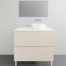 Timberline Nevada Plus on Legs with Silksurface Top - 900mm Right Hand Single Basin | The Blue Space