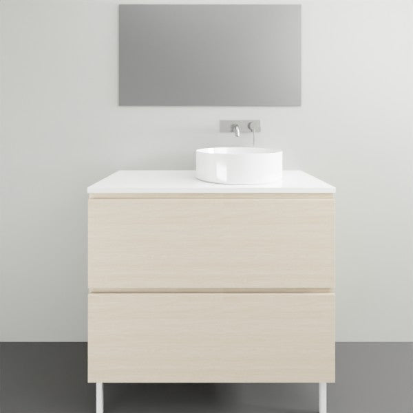 Timberline Nevada Plus on Legs with Silksurface Top - 900mm Right Hand Single Basin | The Blue Space