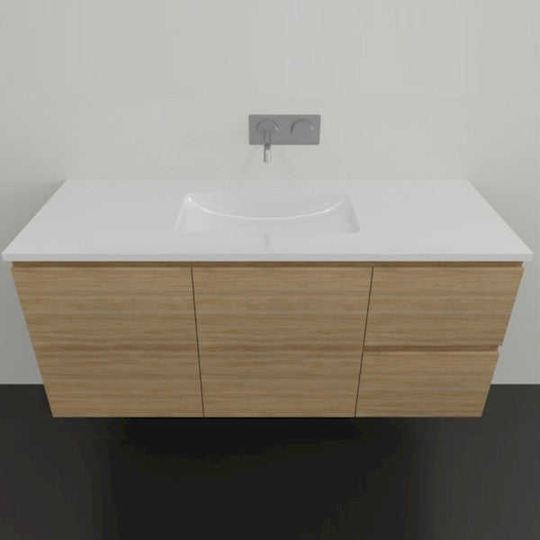 Timberline Nevada Wall Hung Vanity with Regal Acrylic Top - 1200 Centre Basin | The Blue Space