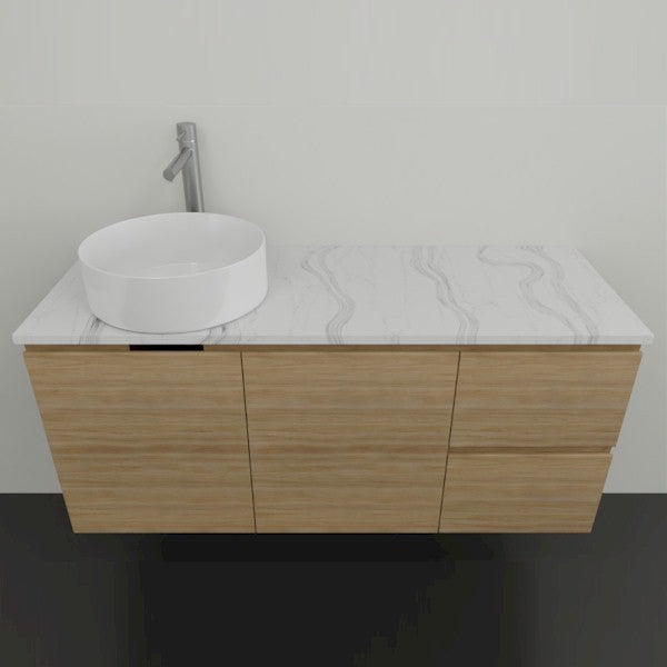 Timberline Nevada Wall Hung Vanity with Stone & Above Counter Basin 1200L | The Blue Space