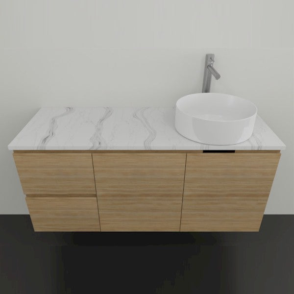 Timberline Nevada Wall Hung Vanity with Stone & Above Counter Basin 1200R | The Blue Space