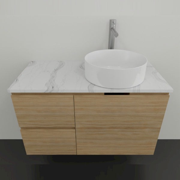 Timberline Nevada Wall Hung Vanity with SilkSurface Top & Above Counter Basin