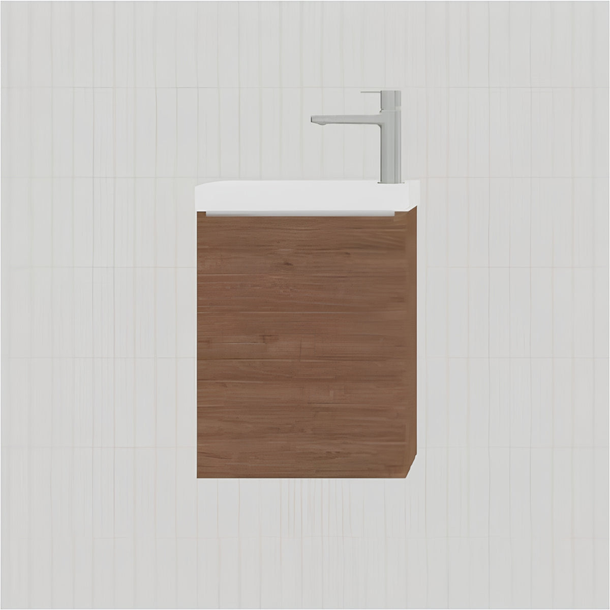 Timberline Ollie Wall Hung Vanity - 400mm Single Basin Tap Right | The Blue Space