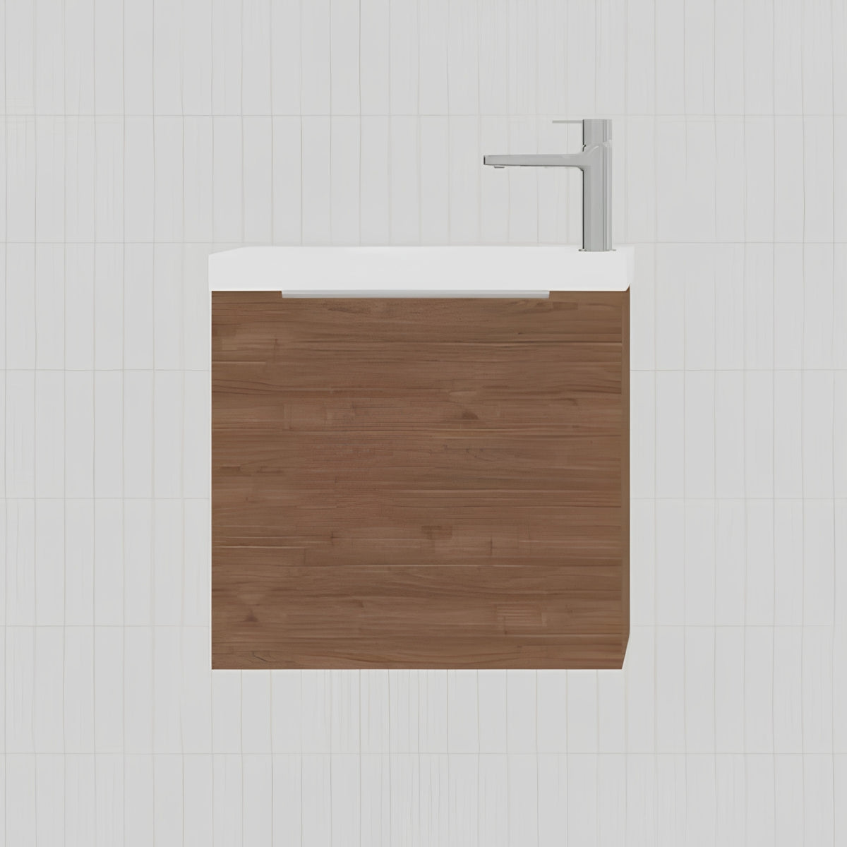 Timberline Ollie Wall Hung Vanity - 550mm Single Basin Tap Right | The Blue Space
