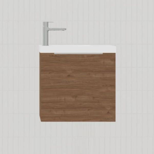 Timberline Ollie Wall Hung Vanity - 550mm Single Basin | The Blue Space