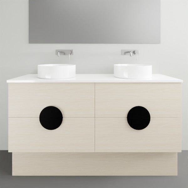 Timberline Oxbow Floor Standing Vanity with Silksurface Top - 1500mm Double Basin | The Blue Space