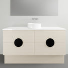 Timberline Oxbow Floor Standing Vanity with Silksurface Top - 1500mm Single Basin | The Blue Space
