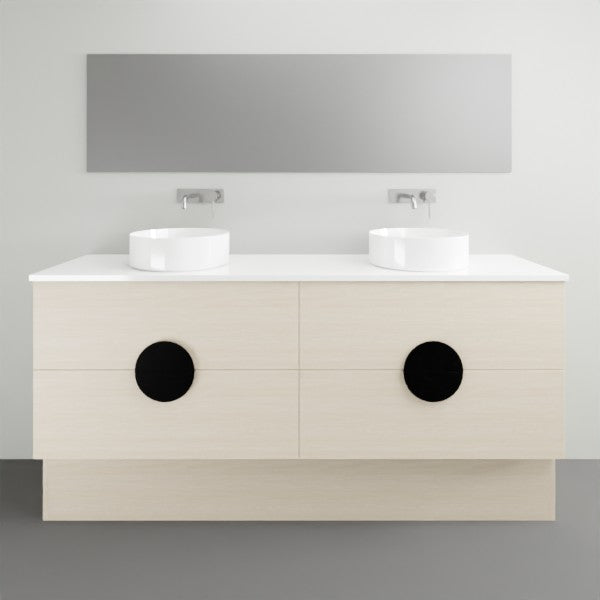 Timberline Oxbow Floor Standing Vanity with Silksurface Top - 1800mm Double Basin | The Blue Space