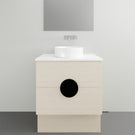 Timberline Oxbow Floor Standing Vanity with Silksurface Top - 750mm Single Basin | The Blue Space