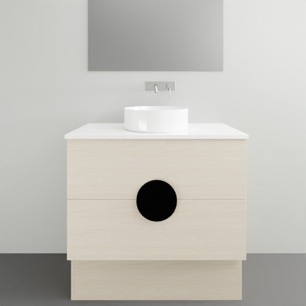 Timberline Oxbow Floor Standing Vanity with Silksurface Top - 900mm Single Basin | The Blue Space