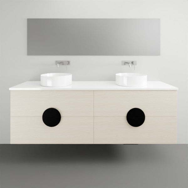 Timberline Oxbow Wall Hung Vanity with Silksurface Top - 1800mm Double Basin | The Blue Space