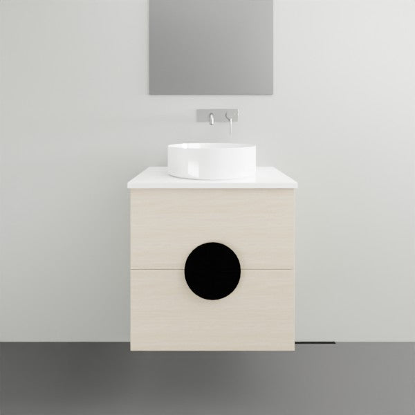 Timberline Oxbow Wall Hung Vanity with Silksurface Top - 600mm Single Basin | The Blue Space