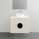 Timberline Oxbow Wall Hung Vanity with Silksurface Top - 750mm Single Basin | The Blue Space